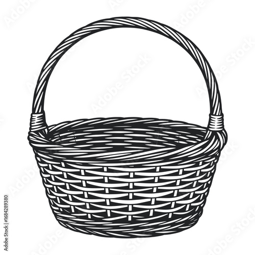 empty wicker basket