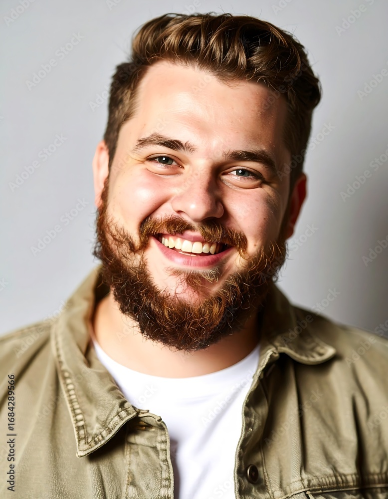 Obraz premium Smiling man with beard
