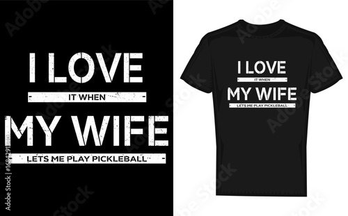 Funny Cat Illustration Pickleball Obsession Despite Wife s Permission Humorous Design