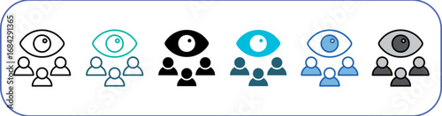 Supervision Icon Pack Multistyle Editable Stroke
