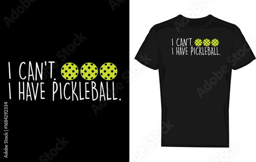 Funny Pickleball Cat Illustration with Slogan for T shirts and Apparel Designs