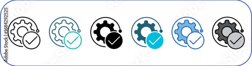 Process Icon Pack Multistyle Editable Stroke