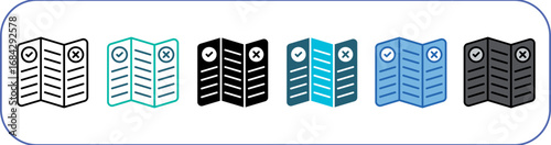Rules Icon Pack Multistyle Editable Stroke