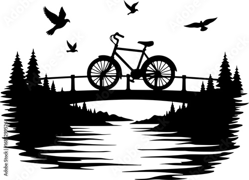 silhouette of a man riding a bicycle, bike, bicycle, silhouette, sport, vector, cycling, motorcycle, biker, cyclist, illustration, extreme, race, motocross, cycle, black, speed, jump, ride, mountain, 