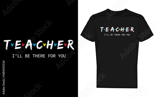 Funny Teacher Dog Illustration for T Shirt Design with Supporting Message