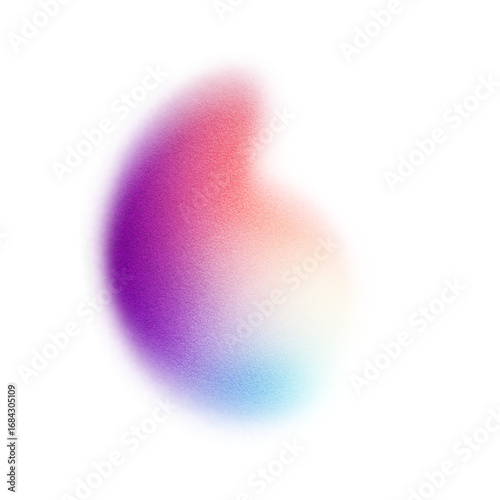 Abstract gradient blob shape isolated on transparent background