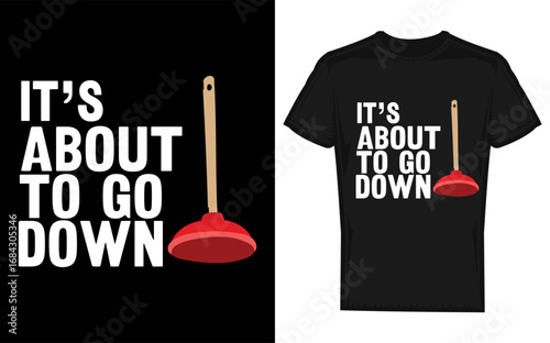 Funny Plumber Cat Cartoon Art for Men and Women with Plunger Jokes