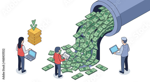 Smart investors capture flowing wealth from digital systems, securing financial growth and success