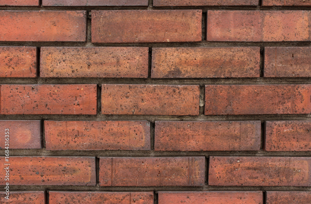 Fototapeta premium Close up of brown brick wall texture background.