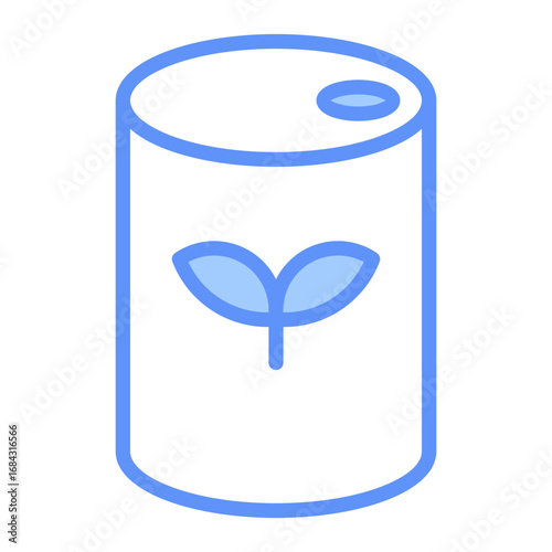 Bio Fuel Outline Blue Color Icon