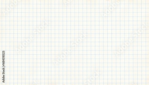 Aged, off-white grid paper background with subtle texture,  notebook,  scan