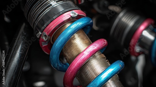 High-Performance Suspension Coilover Assembly with Adjustable Damping and Spring Rate Control