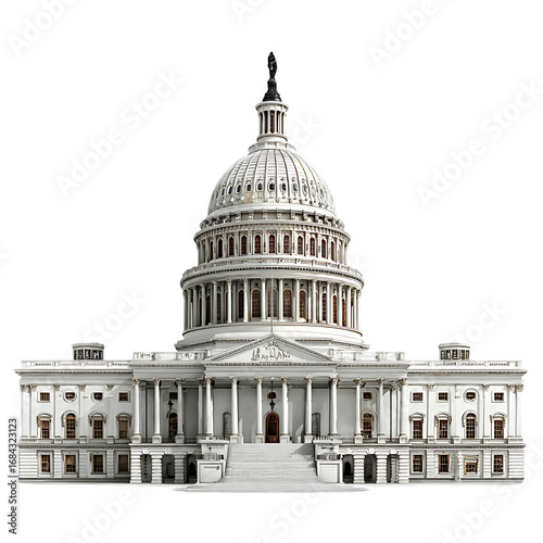 The united states capitol building isolated on transparent background