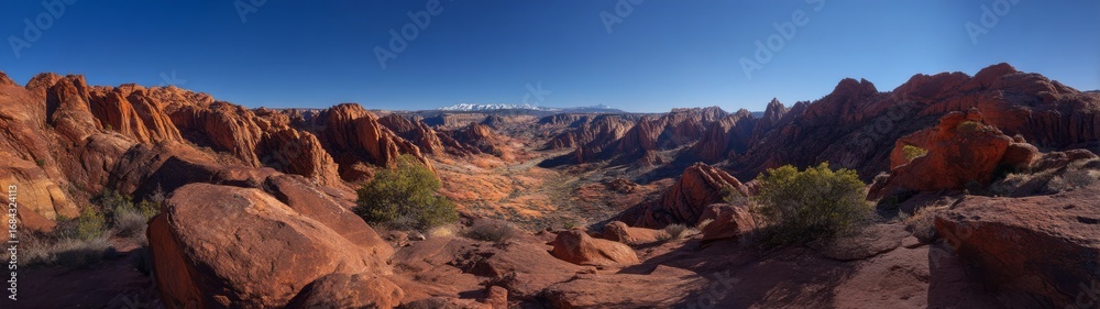 Naklejka premium 360° hdr panorama of utah's desert adventure