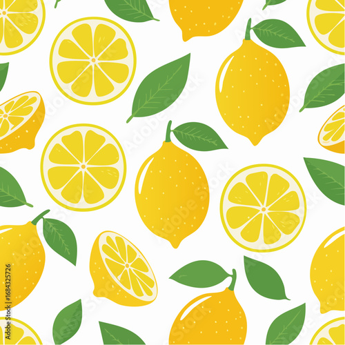 Lemon fruit icon seamless pattern background in flat style organic fruits vector illustration on isolated background vitamin c food sign business concept
3