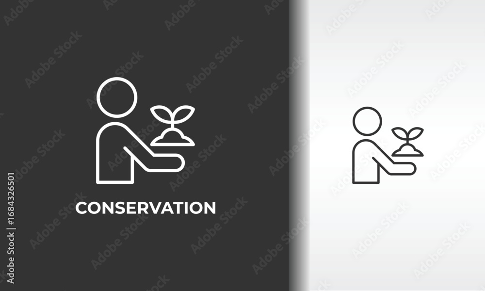 Fototapeta premium Conservation Vector, Icon Or Logo Sign Isolated Symbol Illustration