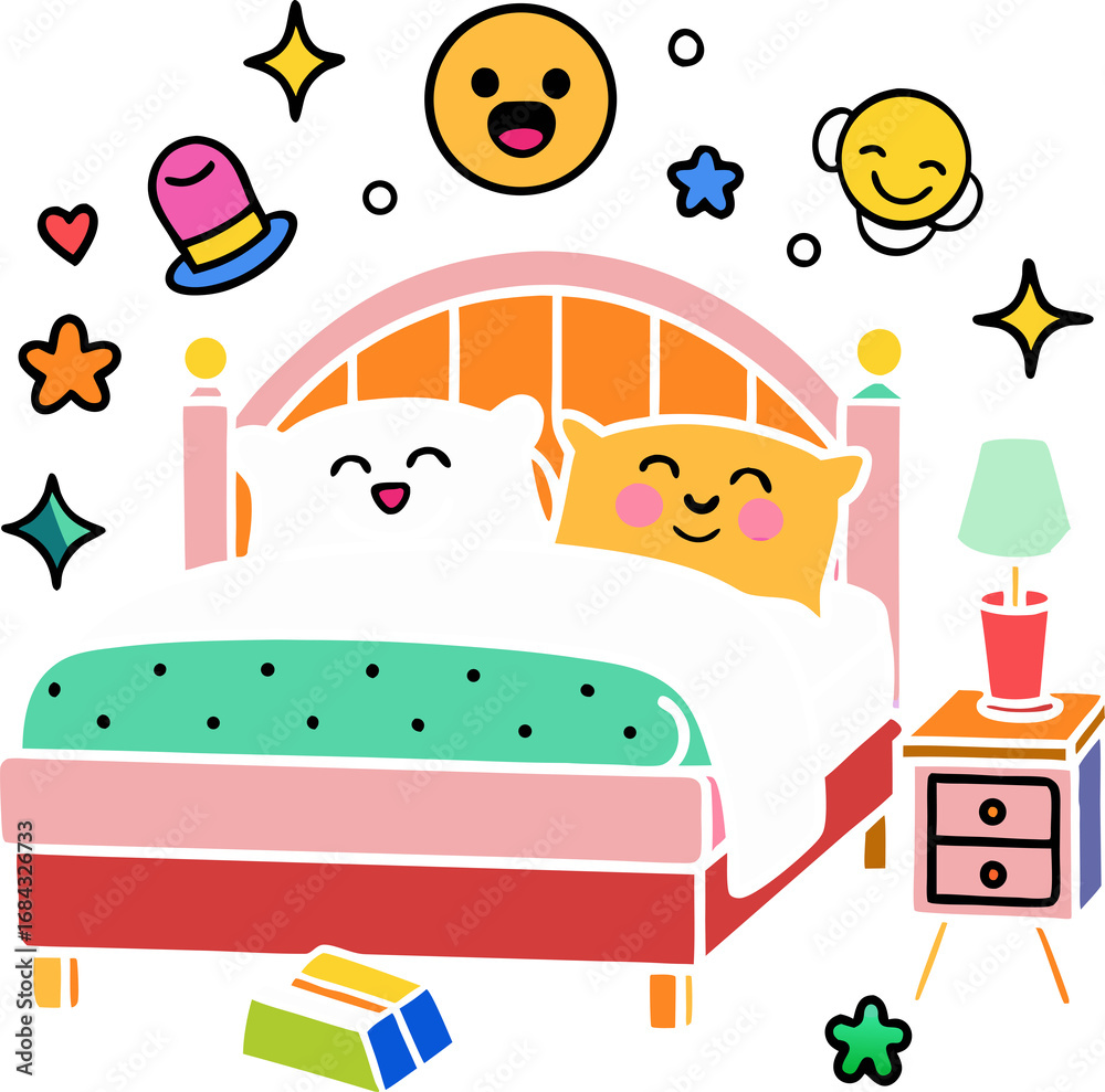 Naklejka premium children in the bedroom