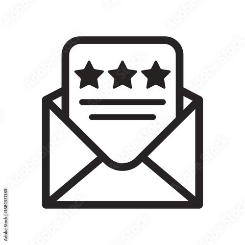Review Mail Icon of Giving & Receiving Feedback Icon Set