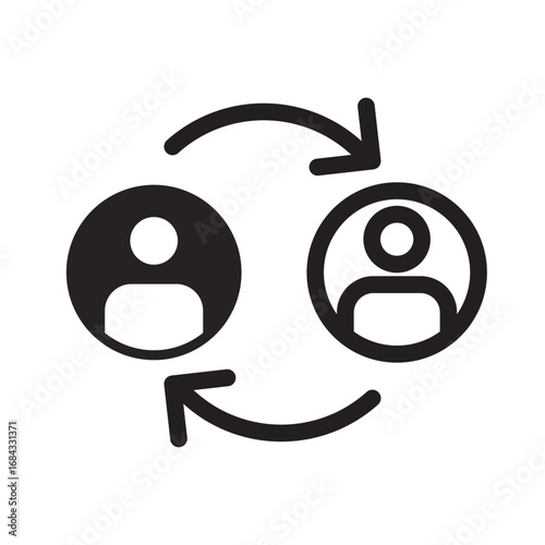 Two-Way Feedback Icon of Giving & Receiving Feedback Icon Set