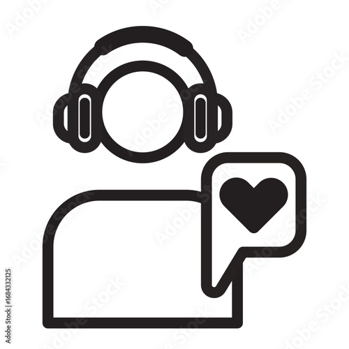 Caring Listener Icon of Empathy in Remote Work Icon Set