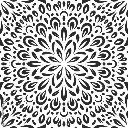 Marcador de padrão sem costura preto e branco e fundo de tinta em estilo escandinavo minimalista desenhado à mão para tecido Papel de parede papel de embrulho roupa de cama Vetor
4