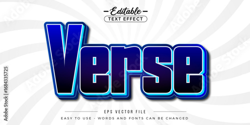 Editable text effect, glowing verse text.
