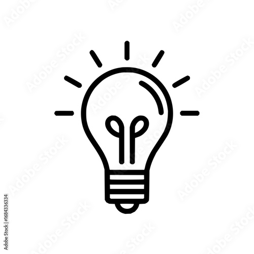 Lightbulb icon idea concept vector illustration creative innovation solution inspiration symbol graphic design 100