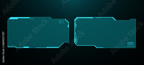 Futuristic Sci-Fi HUD Display Templates for Virtual Reality UI