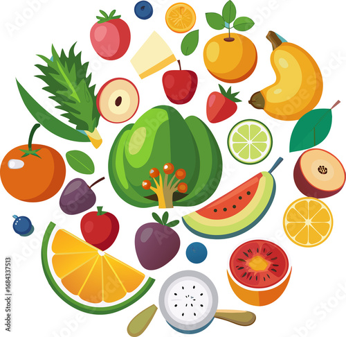 seamless background with fruits