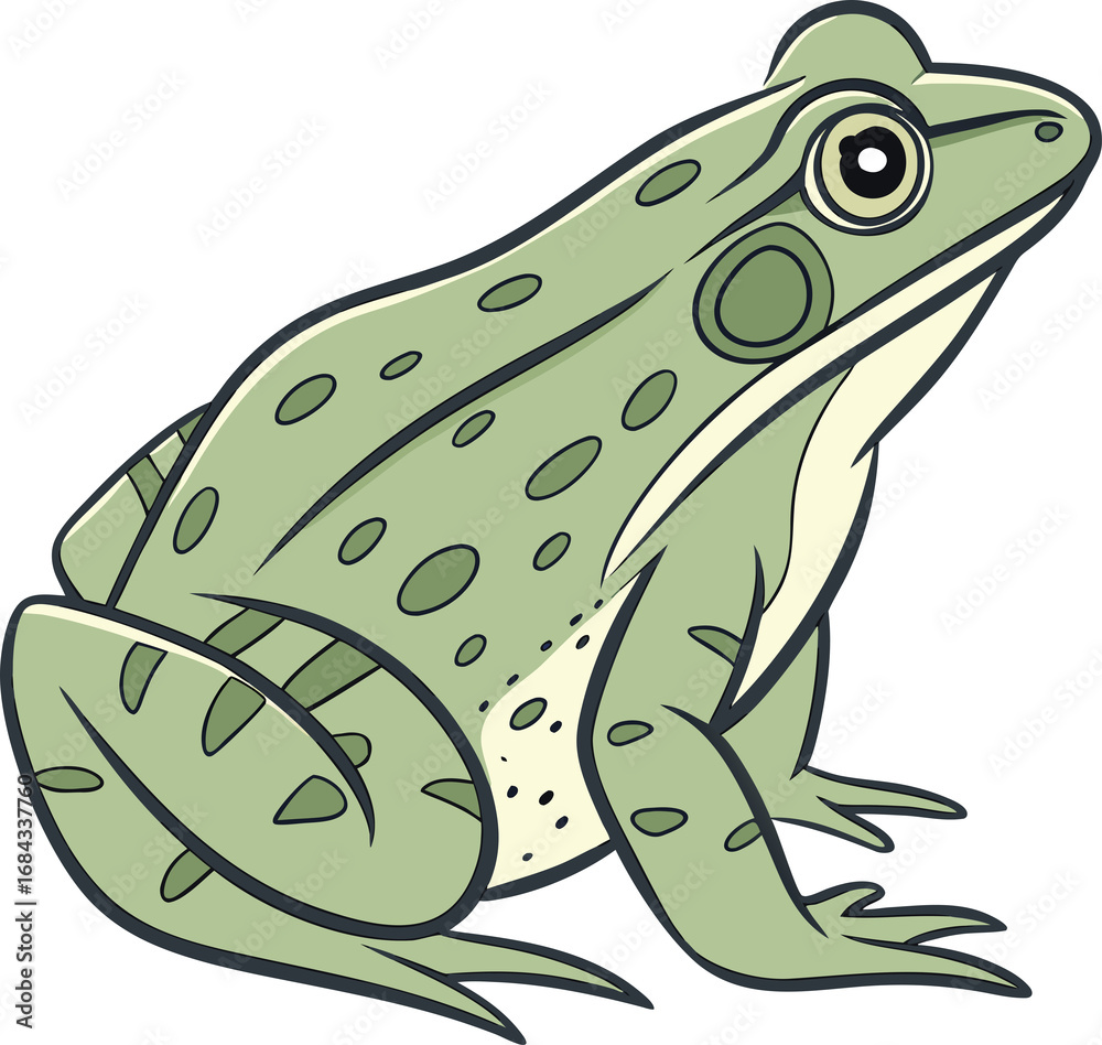 Fototapeta premium green frog on a leaf