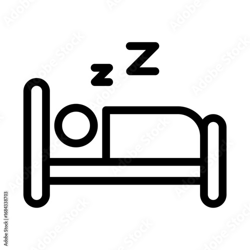 Good Sleep Line Icon of Habit Stacking Icon Set