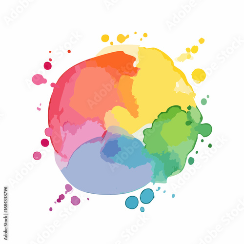 Watercolor brush stroke and texture grunge vector abstract hand painted element
2