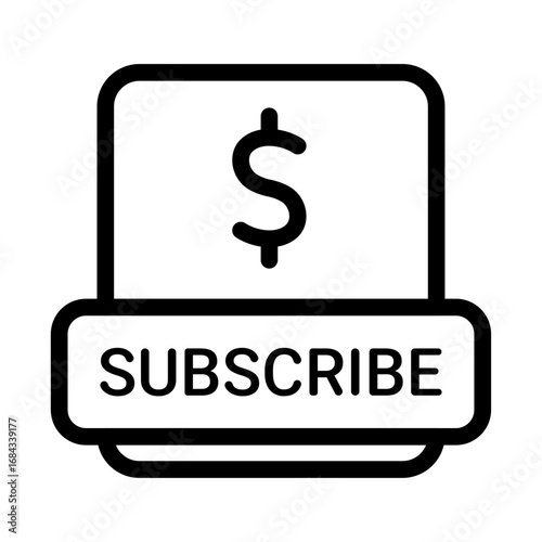 Subscription Line Icon of SaaS Billing & Plan Comparison Icon Set