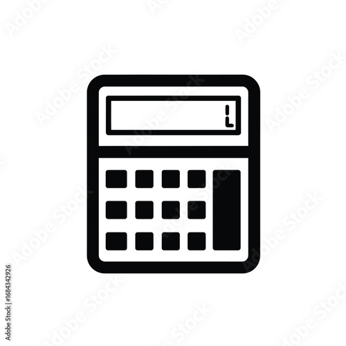 Simple calculator icon for digital and print applications vector