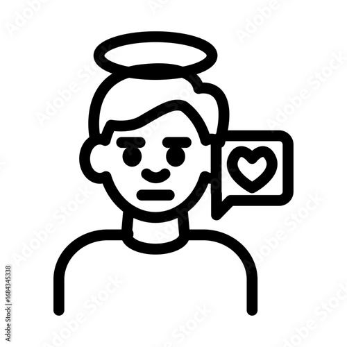 Responsibility Line Icon of Deepfake Ethics Icon Set
