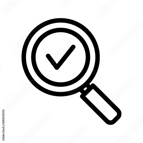 Fact Verification Line Icon of Misinformation & fact-checking Icon Set