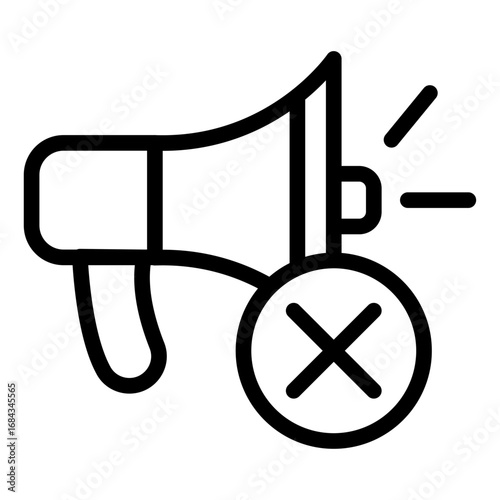 False Amplification Line Icon of Misinformation & fact-checking Icon Set
