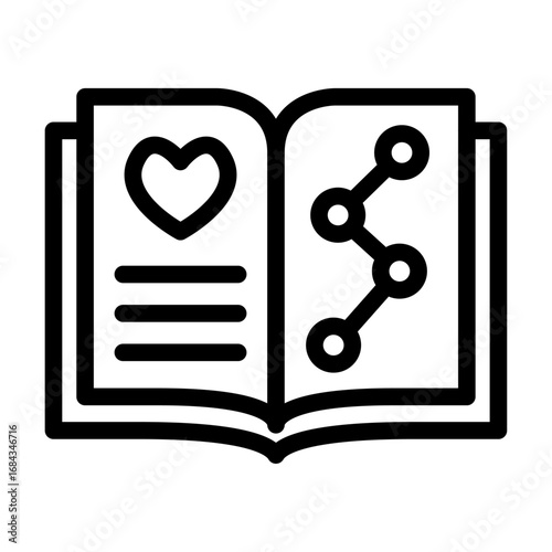 Mood Journey Line Icon of Digital Habit Journal & Mood Diary Icon Set