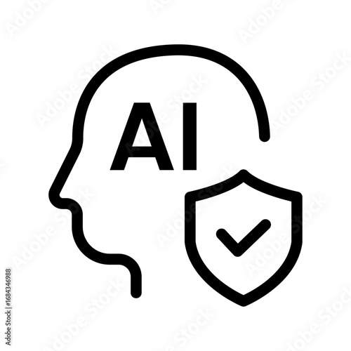 Bias Detection Line Icon of Ethical AI Score Bias Detection Tools Icon Set