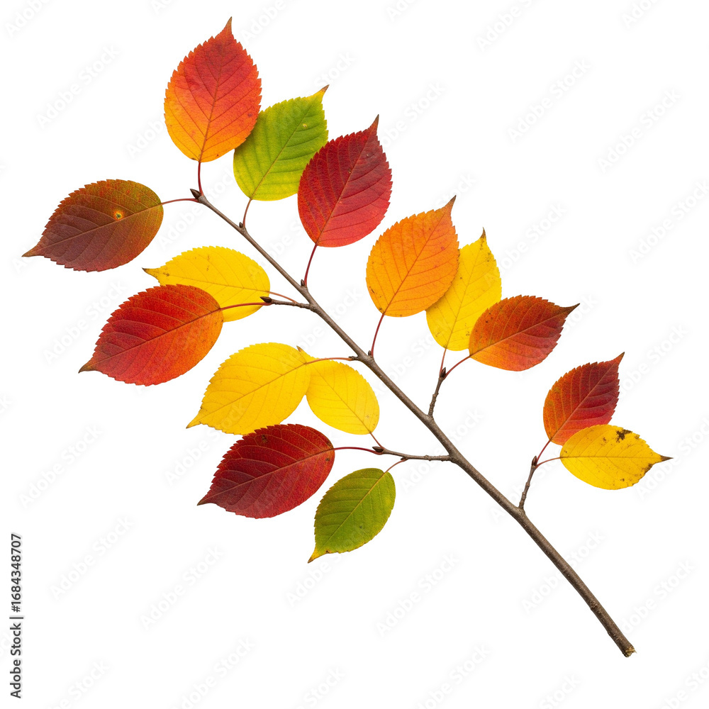 Obraz premium autumn leaves isolated on white