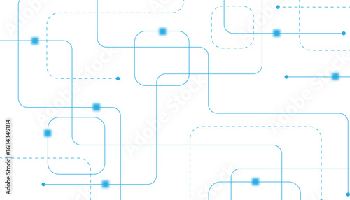 Abstract futuristic technology background. Technology background with crossed lines and dots.