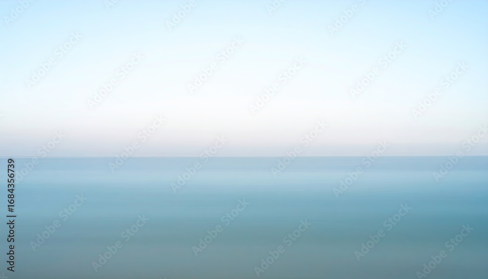Obraz premium Serene Blue Ocean Horizon Haze