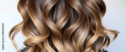 Beautifully Styled Brown Hair with Golden Highlights