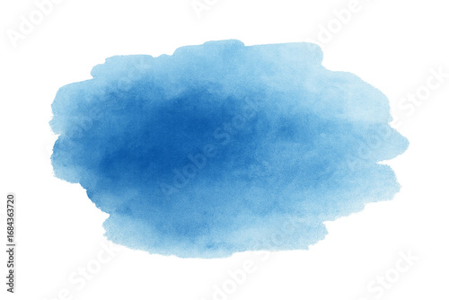 Abstract blue watercolor brush