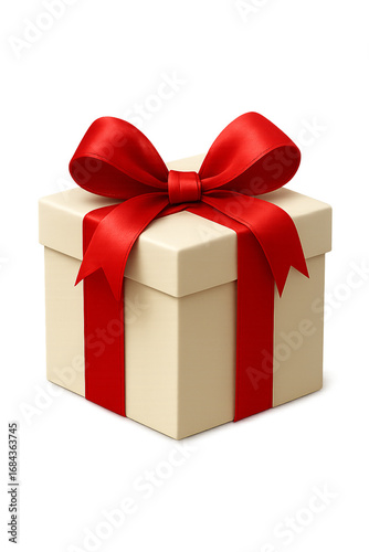 red gift box with ribbon