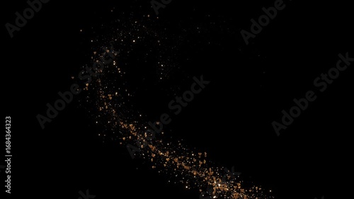 Wallpaper Mural Romantic Golden Glitter Particle Trail Animation heart shaped glitter trail sparkling particles on dark background. for weddings, Valentine s, romantic intros, festive celebrations, love overlays. Torontodigital.ca
