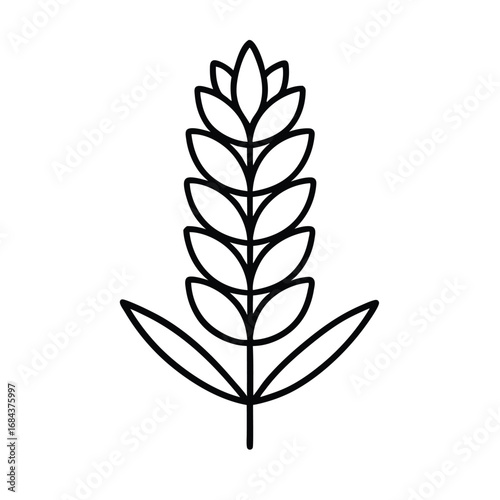 lavender flower outline icon