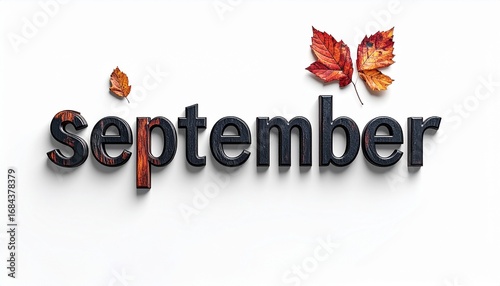Typography Design of September Text