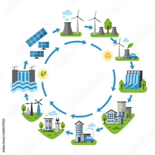 Integrated Renewable Energy System: A Circular Flow of Clean Power