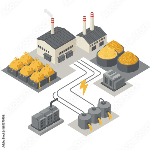 Biogas Plant Converting Organic Waste into Energy